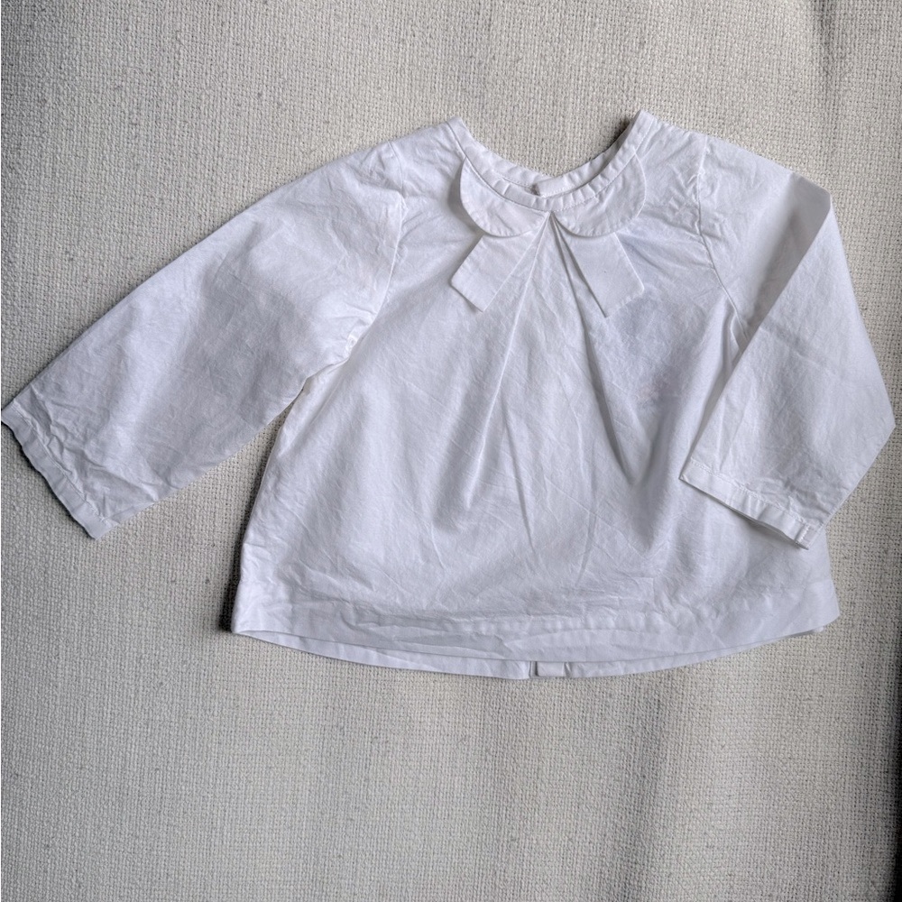Jacadi White Blouse, sz 12 months
